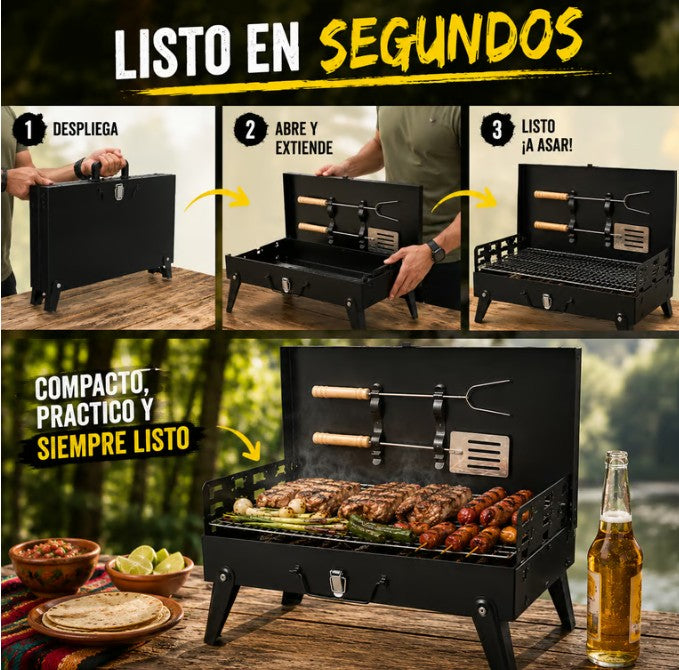 Parrilla Portatil + Soplador De Aire