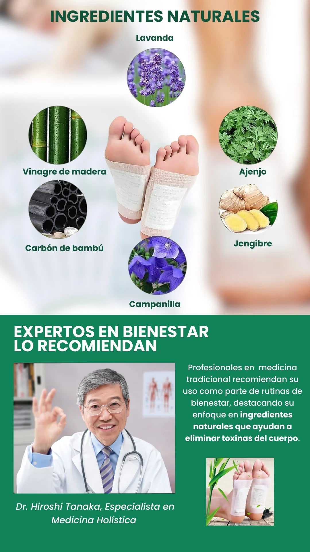 Parches Kinoki - Alivia Dolores y Desintoxica (10 unidades)