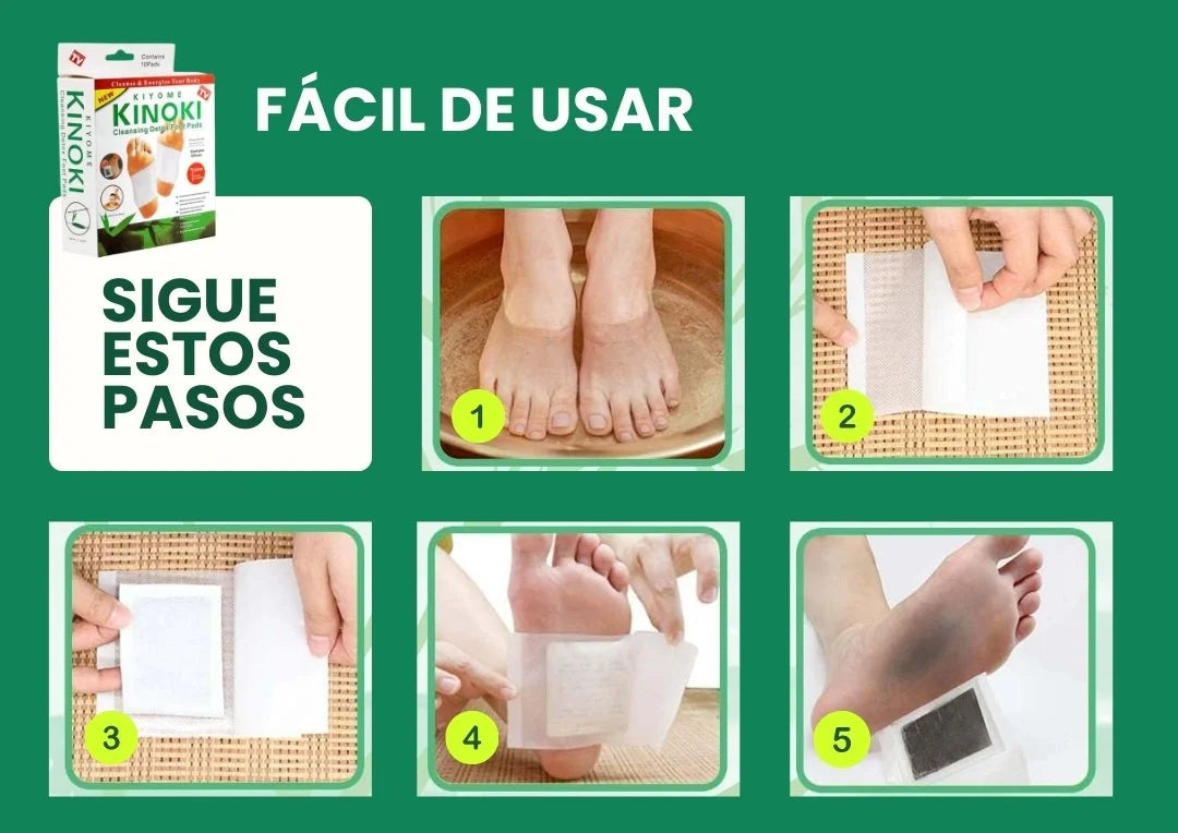 Parches Kinoki - Alivia Dolores y Desintoxica (10 unidades)