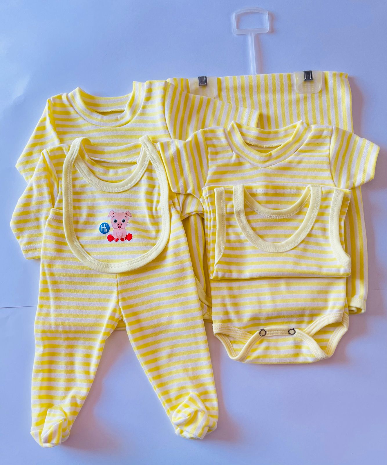 KIT ROPA DE ALGODON 7 PZS DE BEBE
