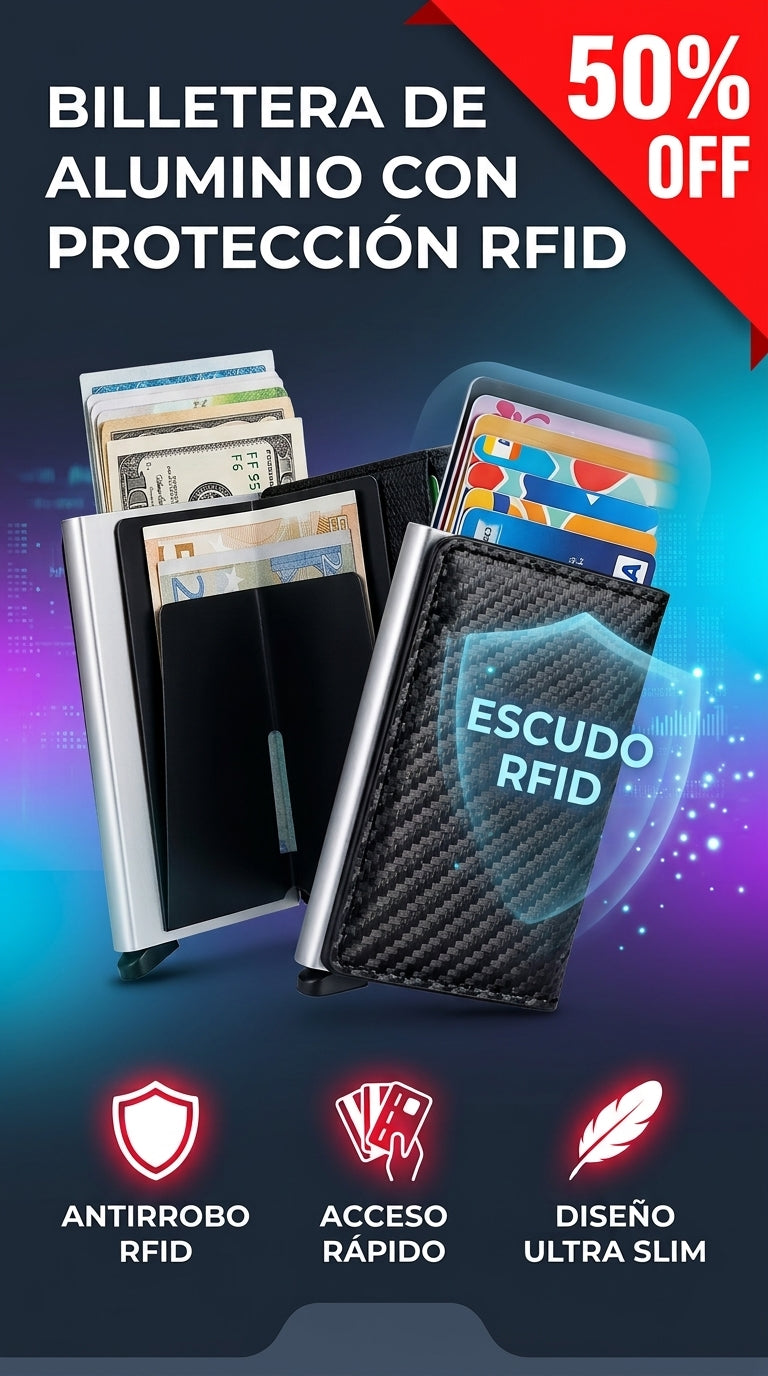 Cartera Aluminio Proteccion Rfid