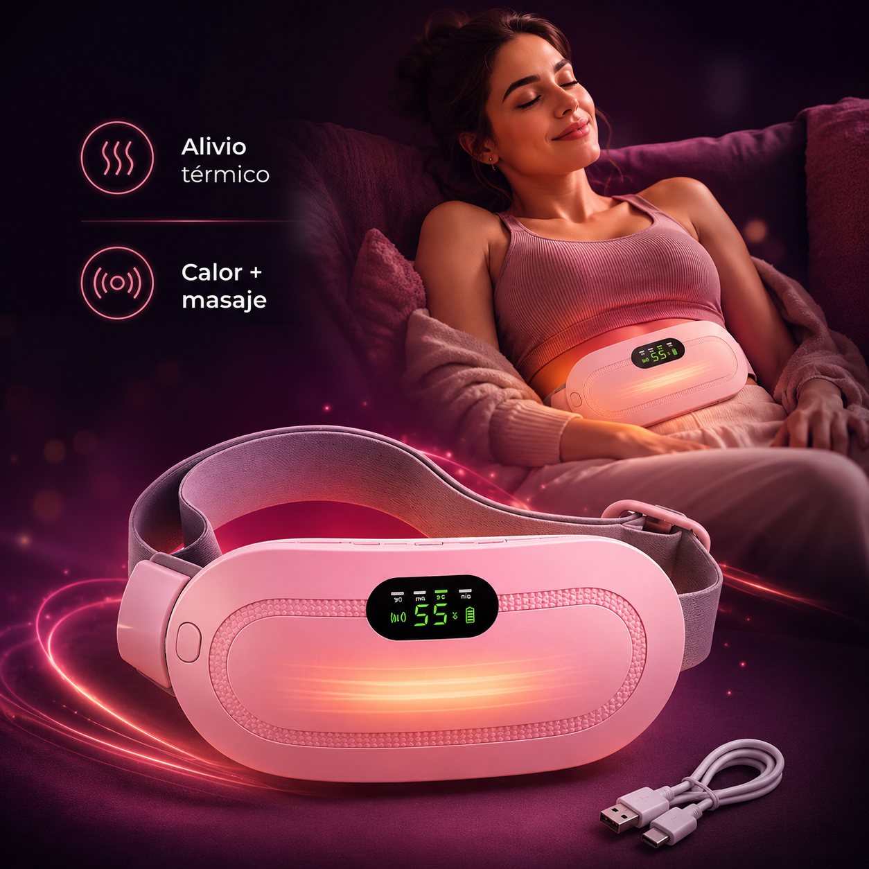 COLICARE™ | Almohadilla Térmica Alivia Cólicos En Casa -50%