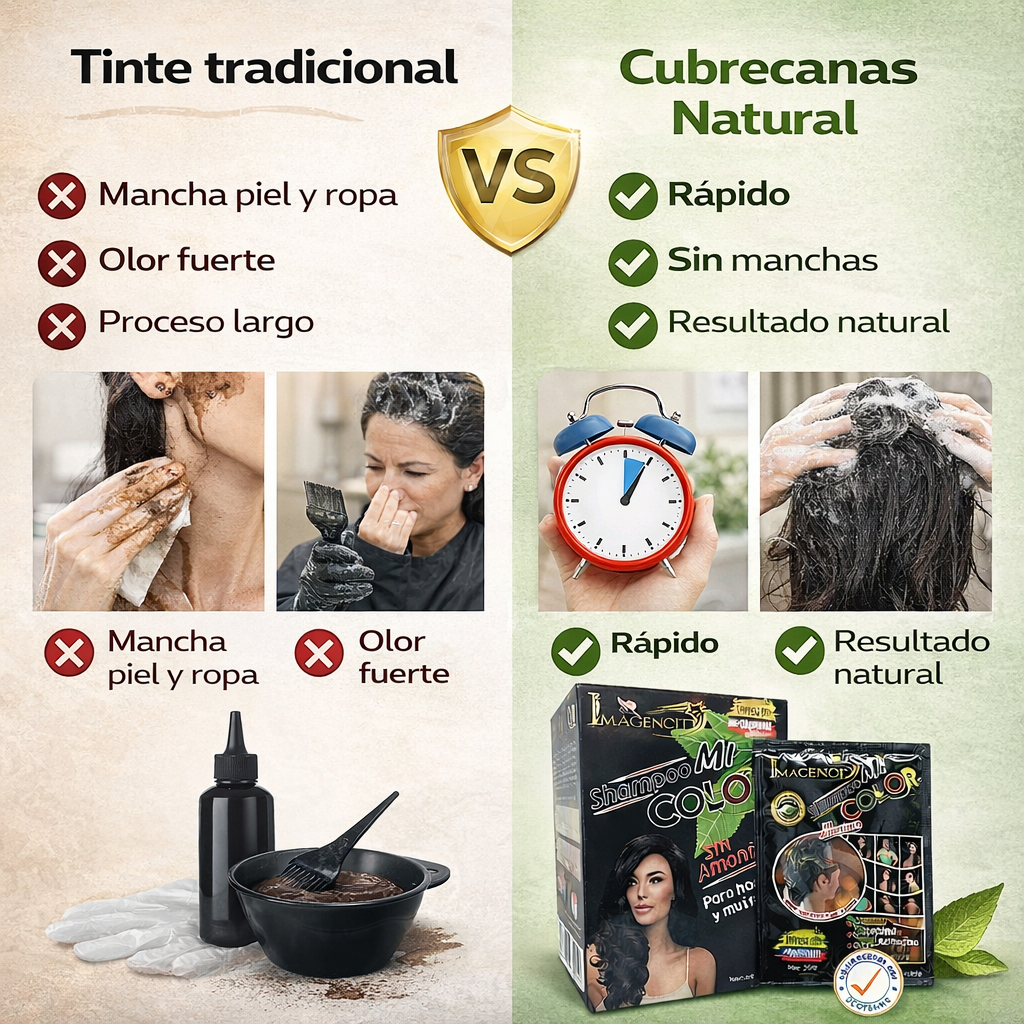 Shampoo Cubre Canas Negro - MI COLOR™
