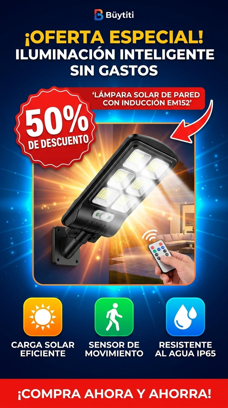Lampara De Pared De Induccion Solar
