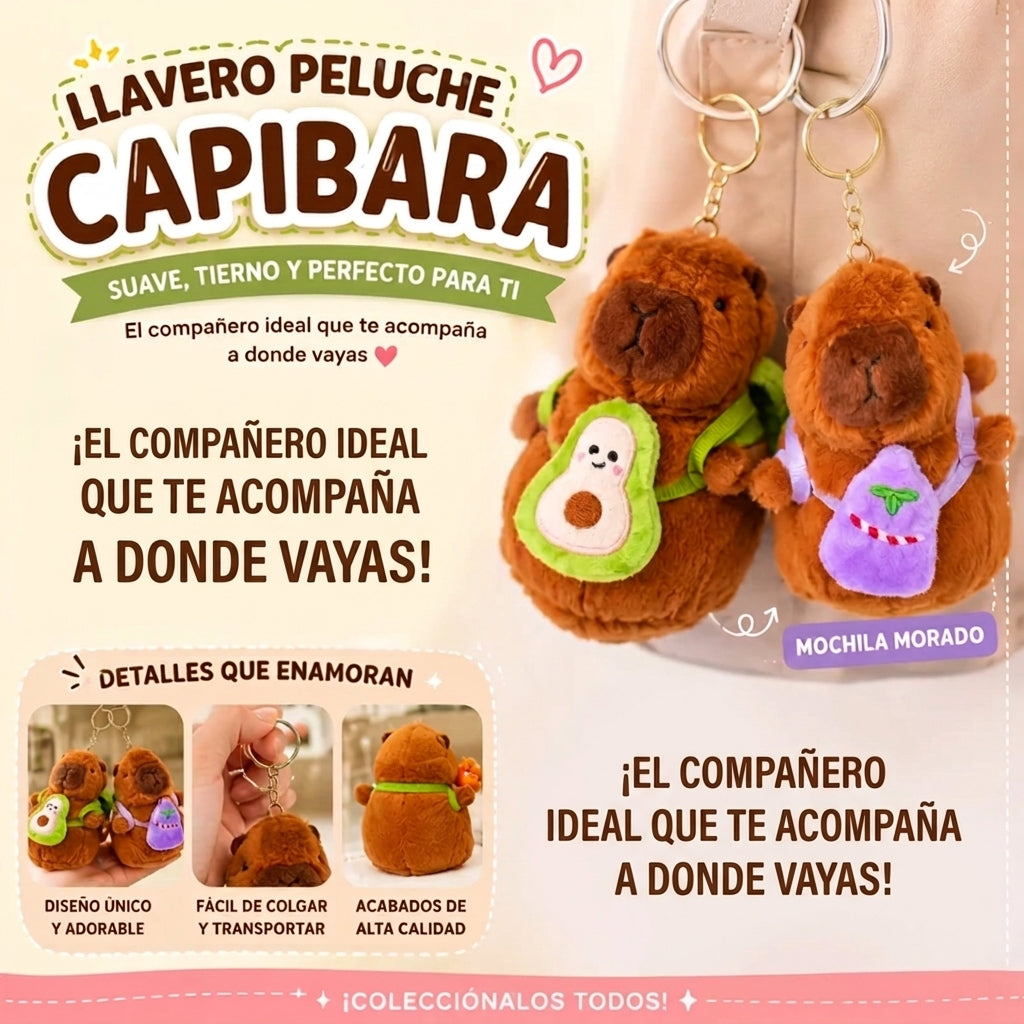LLAVERO PELUCHE CAPIBARA