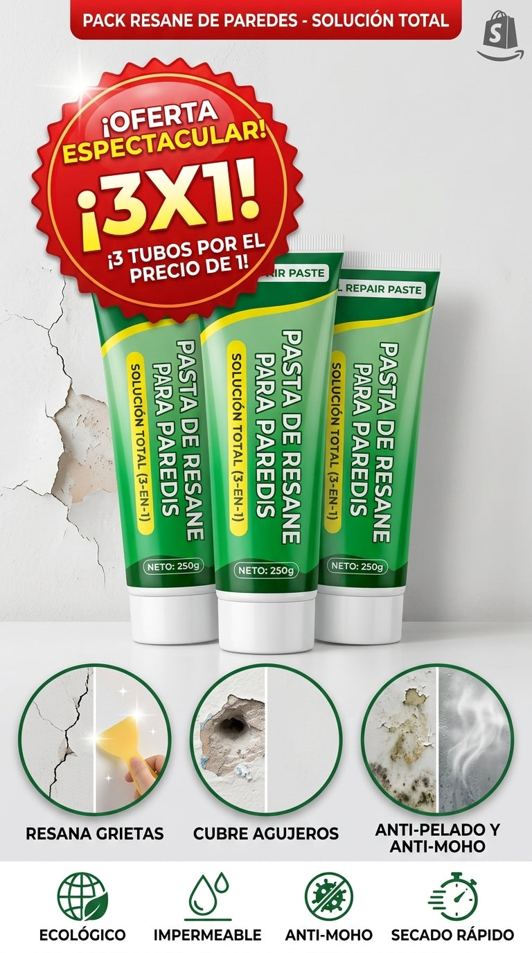 3x1 Pastas Para Reparar Paredes Resanar