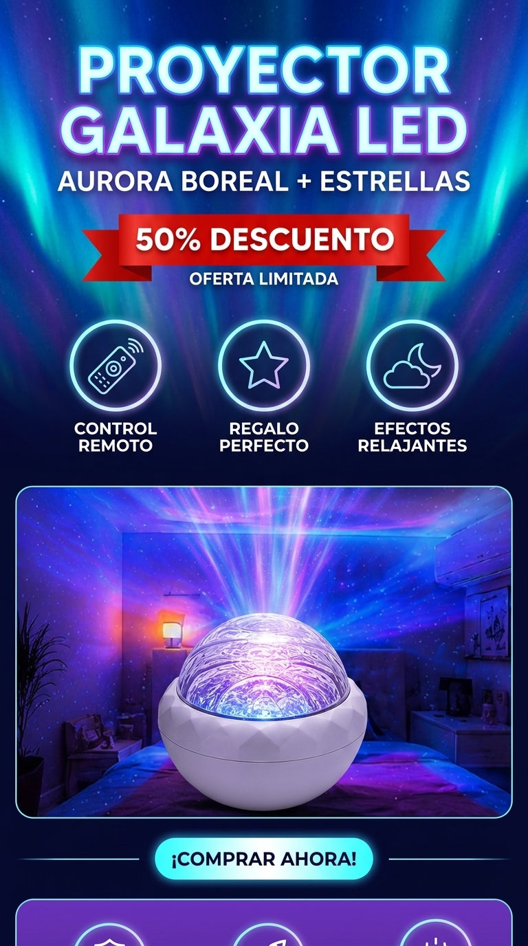 Lampara Proyector De Galaxia Led