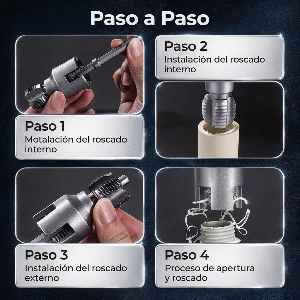 Roscador para PVC/PPR — SET x2 piezas (½ y ¾)