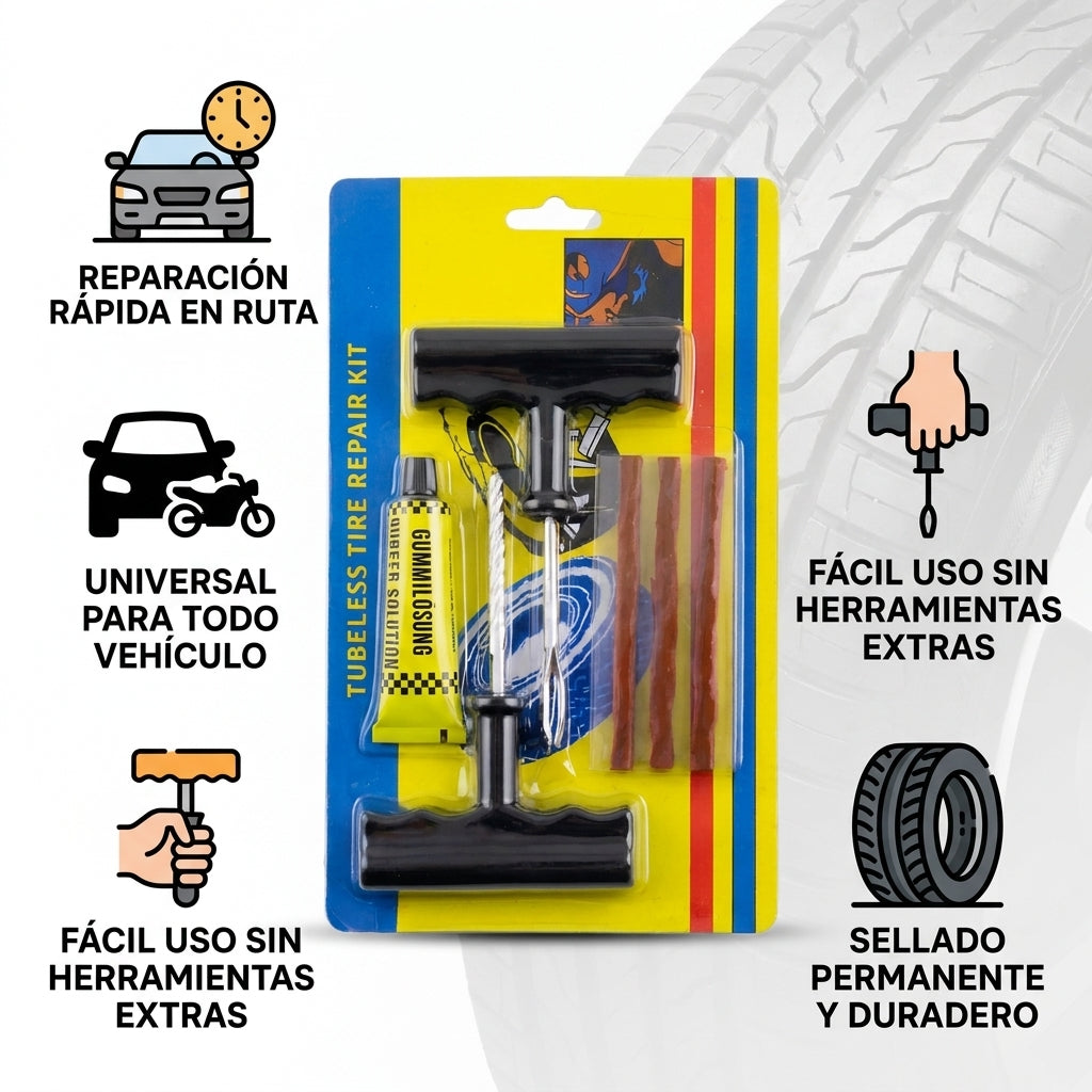 Kit Para Reparacion De Neumaticos Llanta