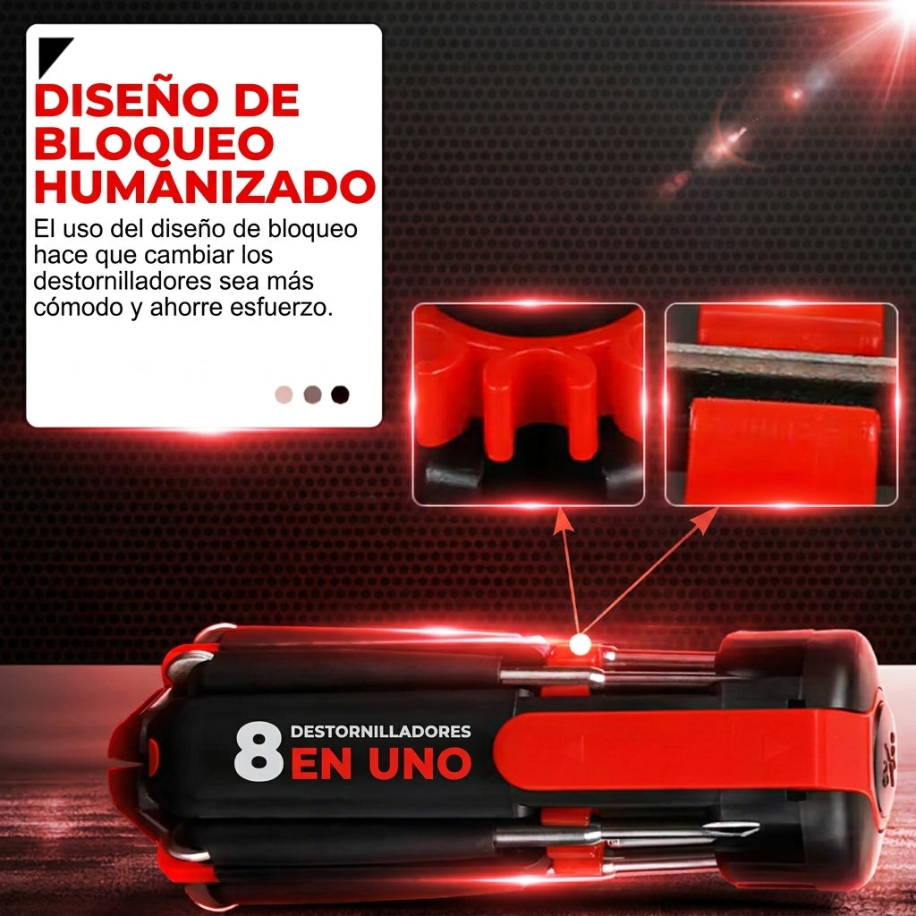 Led Desatornillador Multifuncion 8 En 1