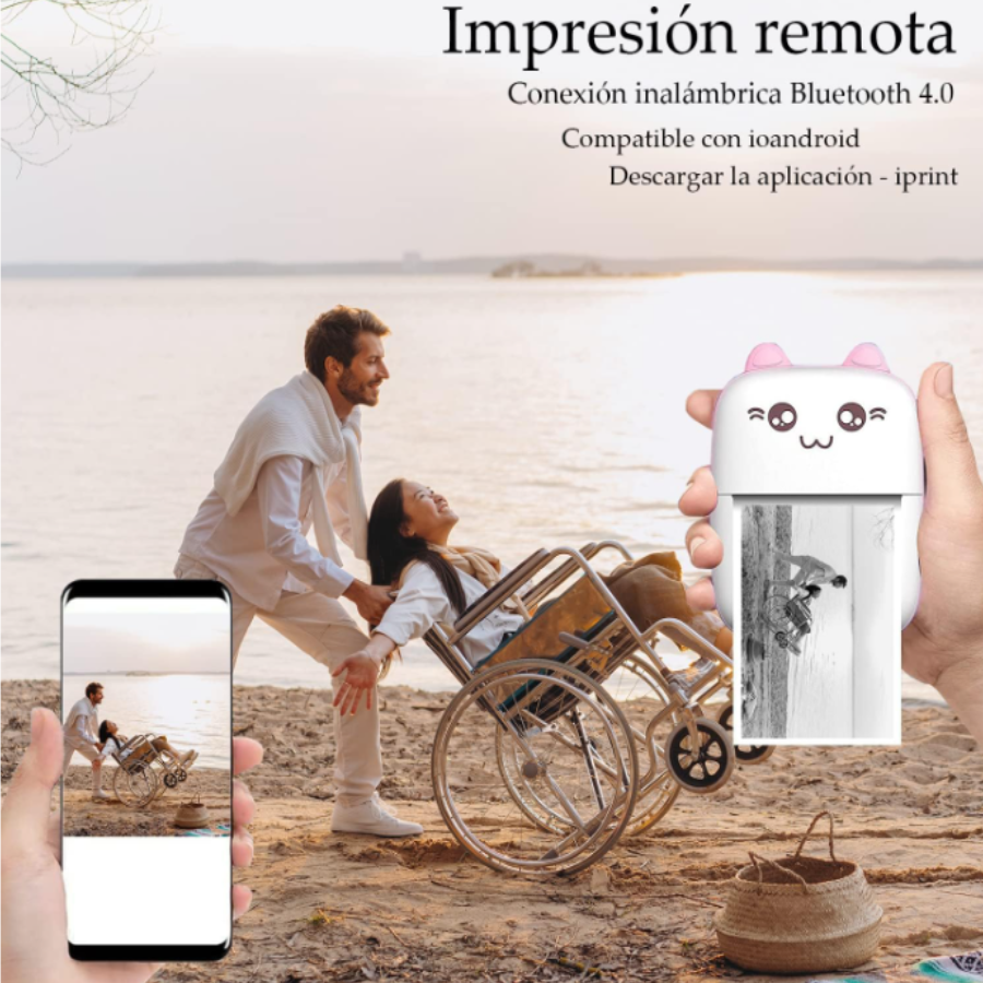 Mini impresora portátil bluetooth