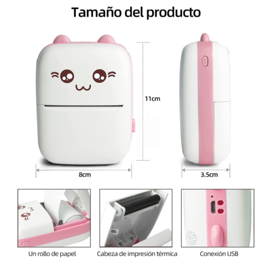 Mini impresora portátil bluetooth