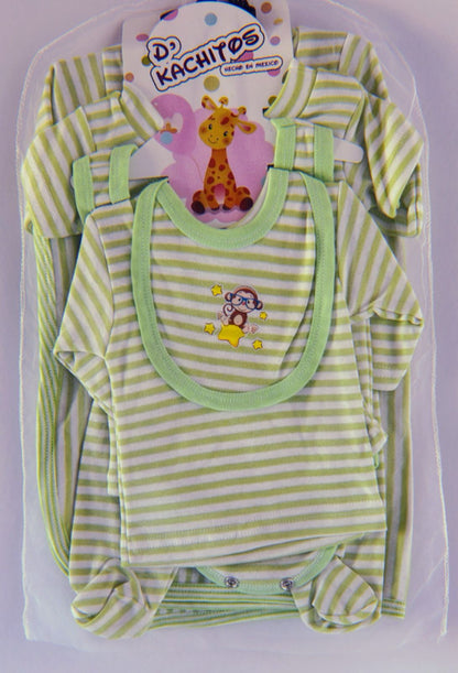 KIT ROPA DE ALGODON 7 PZS DE BEBE