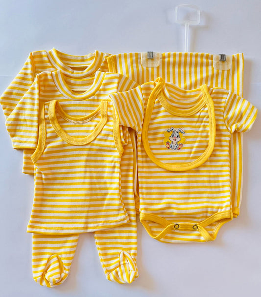 KIT ROPA DE ALGODON 7 PZS DE BEBE