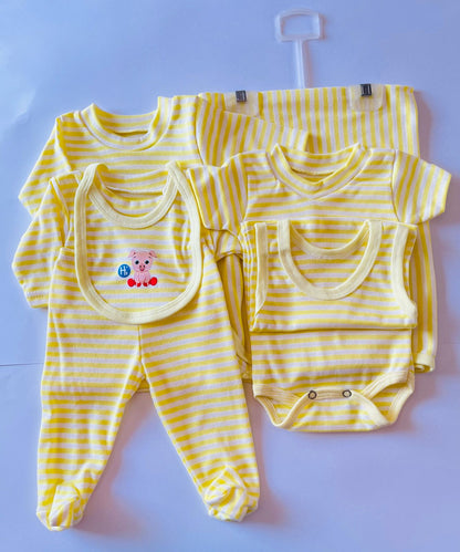 KIT ROPA DE ALGODON 7 PZS DE BEBE