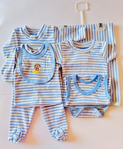 KIT ROPA DE ALGODON 7 PZS DE BEBE