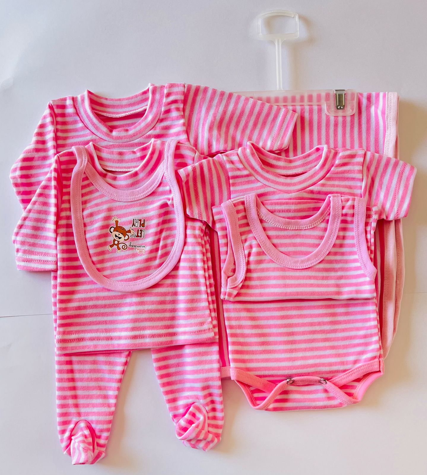 KIT ROPA DE ALGODON 7 PZS DE BEBE