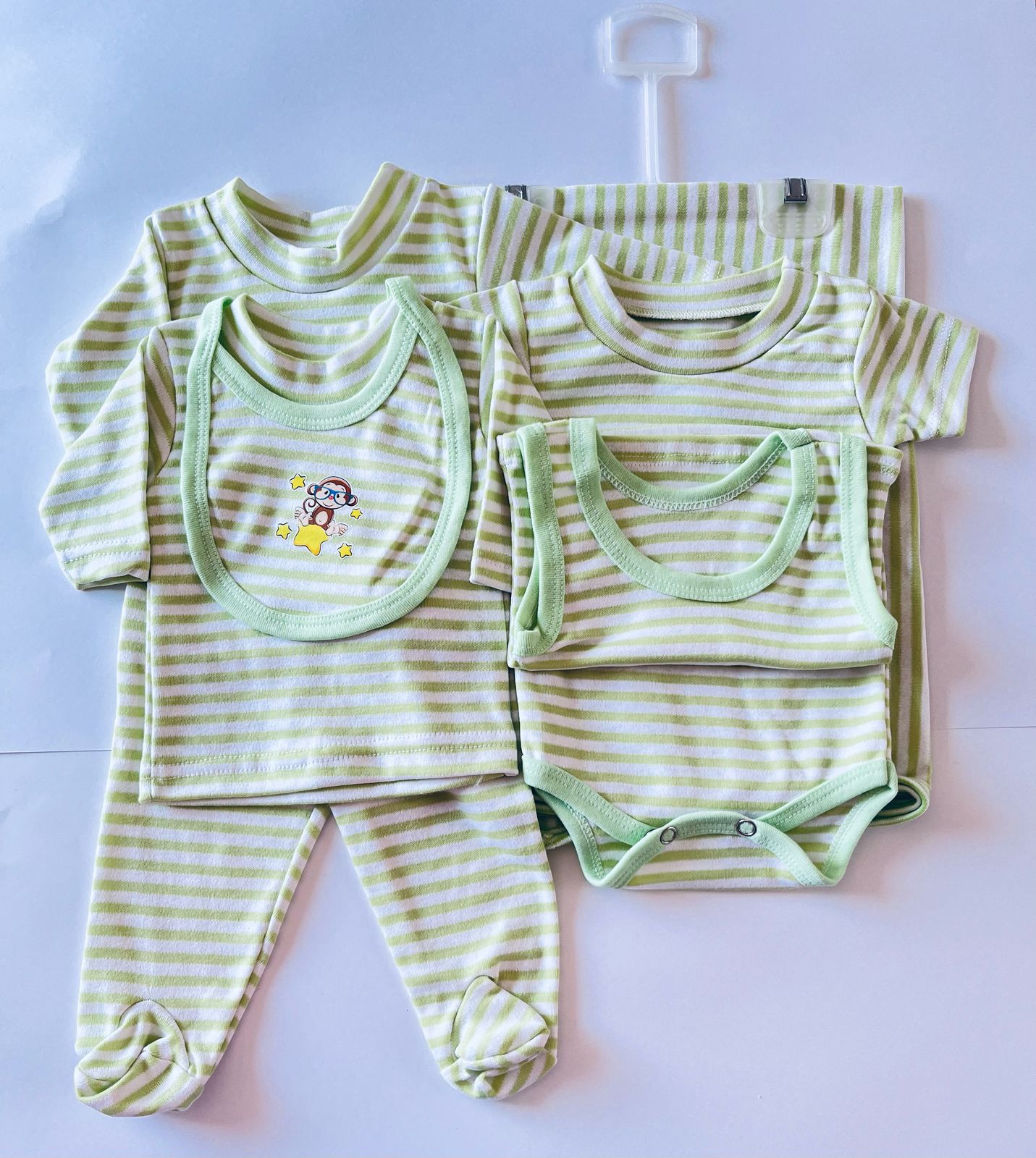 KIT ROPA DE ALGODON 7 PZS DE BEBE