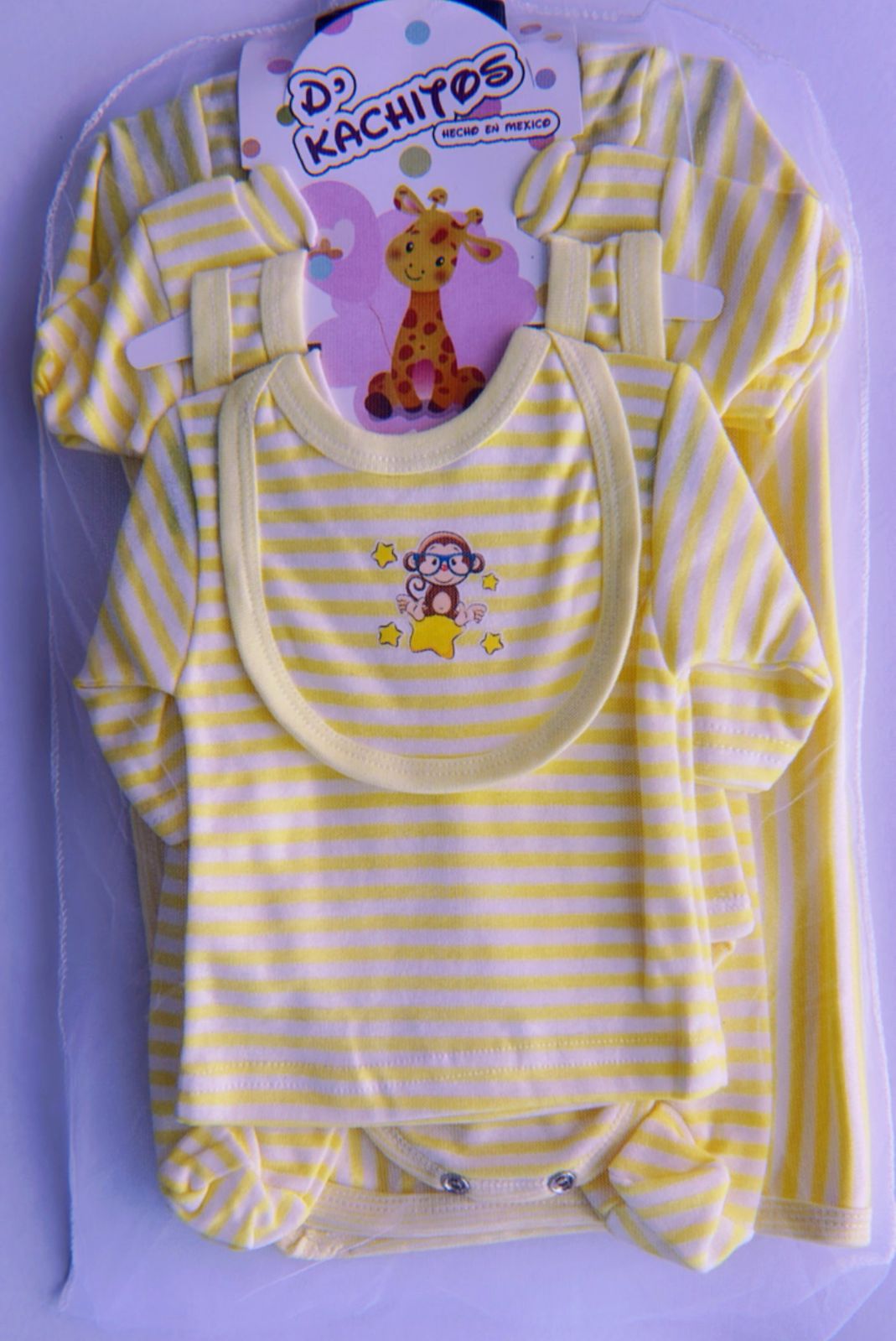 KIT ROPA DE ALGODON 7 PZS DE BEBE