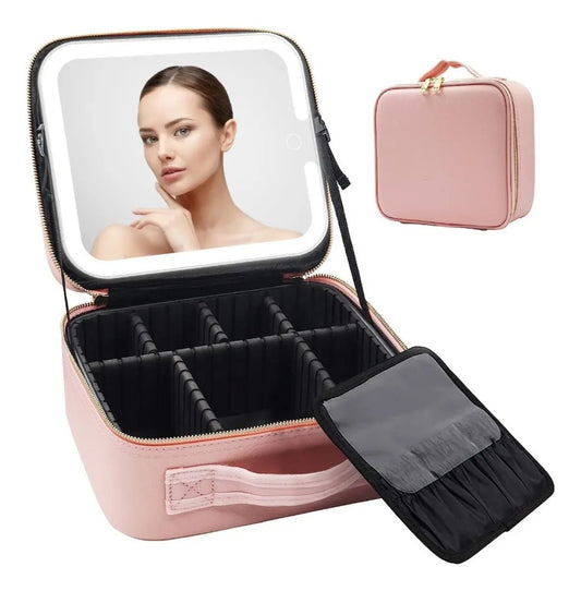 Cosmetiquera Con Espejo Y Luz