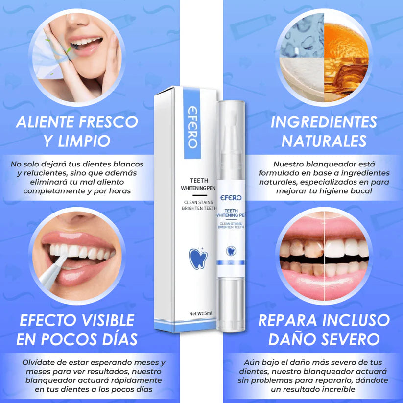 WhiteSmile™ - Lápiz Blanqueador Dental Instantáneo