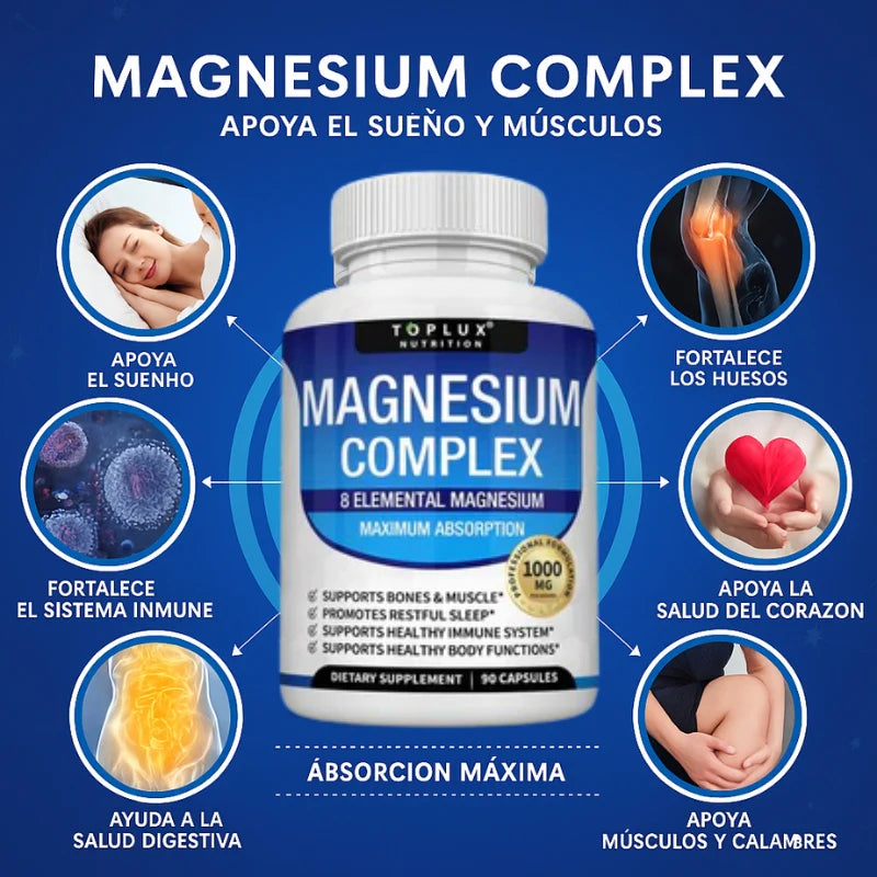 Suplemento Magnesio Complex 8 en 1 - 90 capsulas