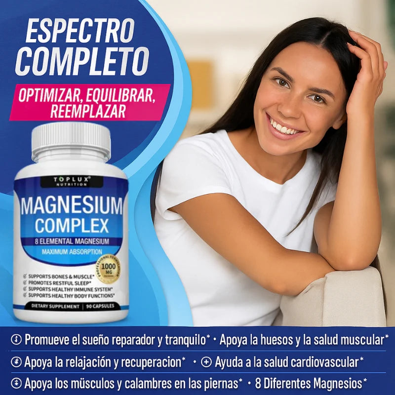 Suplemento Magnesio Complex 8 en 1 - 90 capsulas