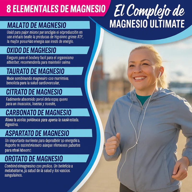 Suplemento Magnesio Complex 8 en 1 - 90 capsulas