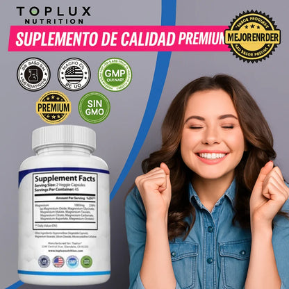 Suplemento Magnesio Complex 8 en 1 - 90 capsulas