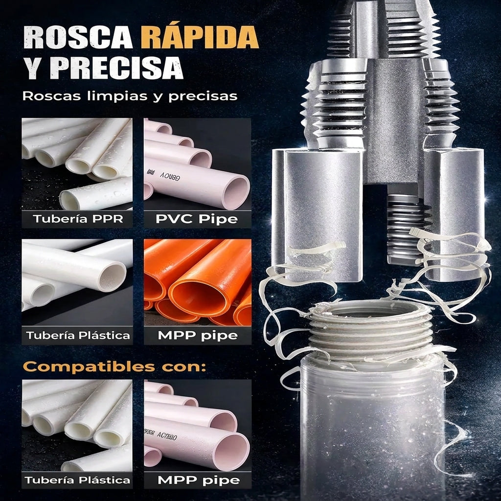 Roscador para PVC/PPR — SET x2 piezas (½ y ¾)
