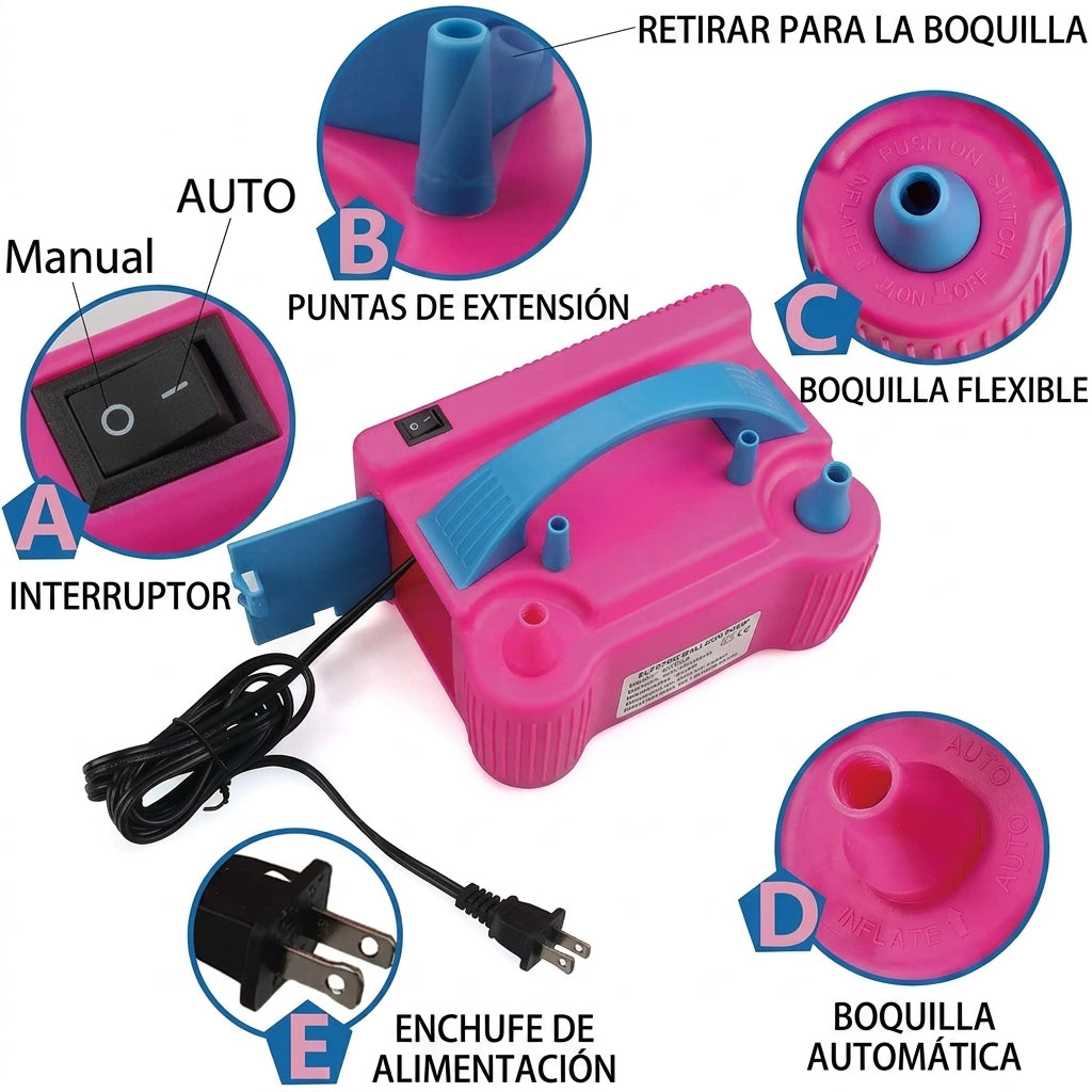 Inflador Para Fiestas Rellena Globos