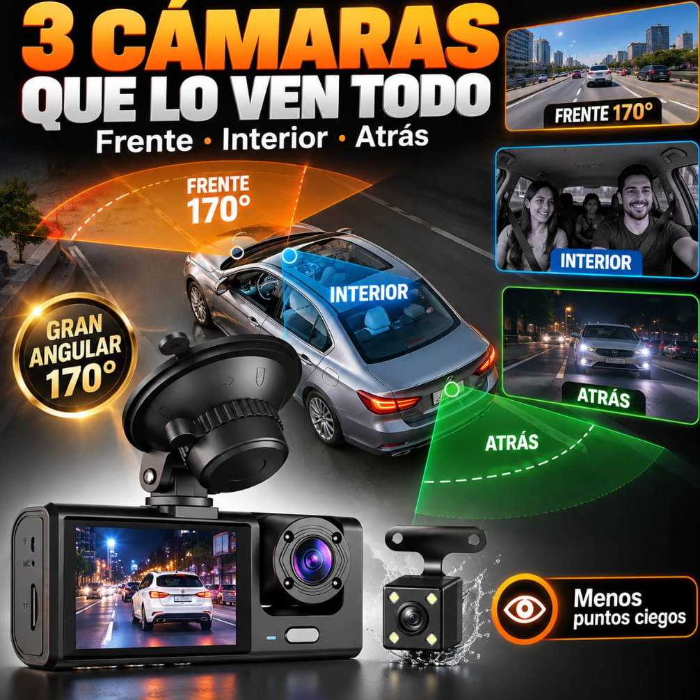Cámara para Auto DriveGuard 3X™ | Pruebas Claras Si Te Chocan