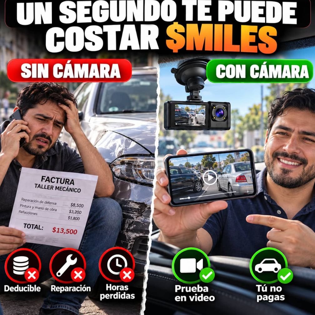 Cámara para Auto DriveGuard 3X™ | Pruebas Claras Si Te Chocan