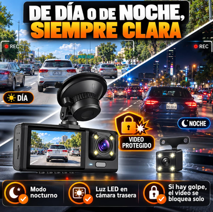 Cámara para Auto DriveGuard 3X™ | Pruebas Claras Si Te Chocan