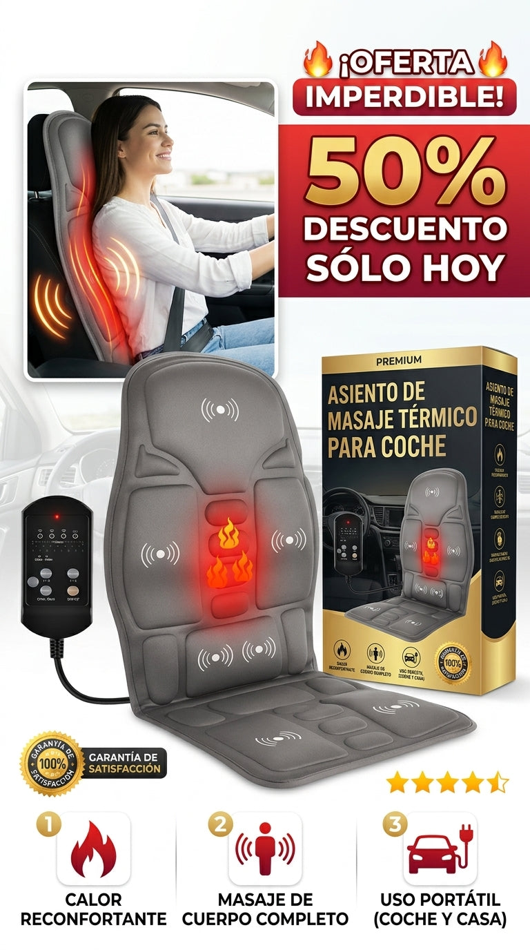 Asiento Masajeador Coche Calor
