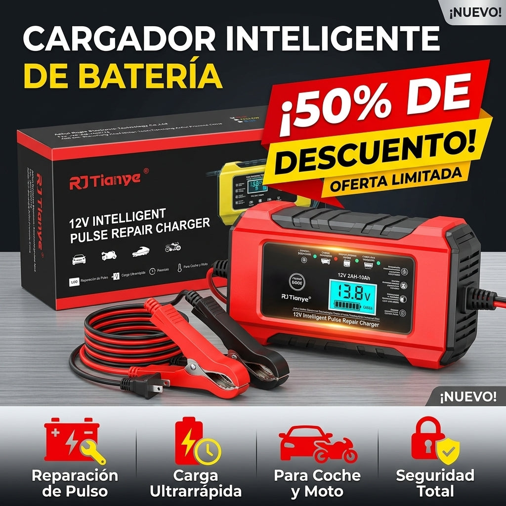 Cargador De Bateria Para Auto O Motocicl