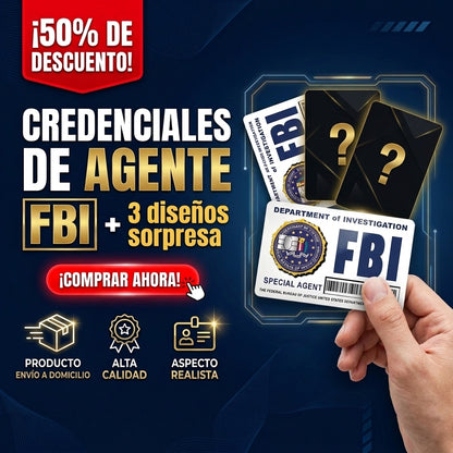 Kit de diseños de tarjetas de agente secreto: Estilos de FBI/ICE