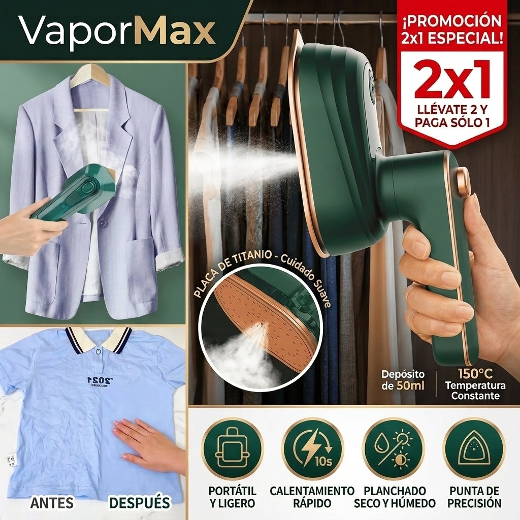 Plancha A Vapor Portatil De Mano