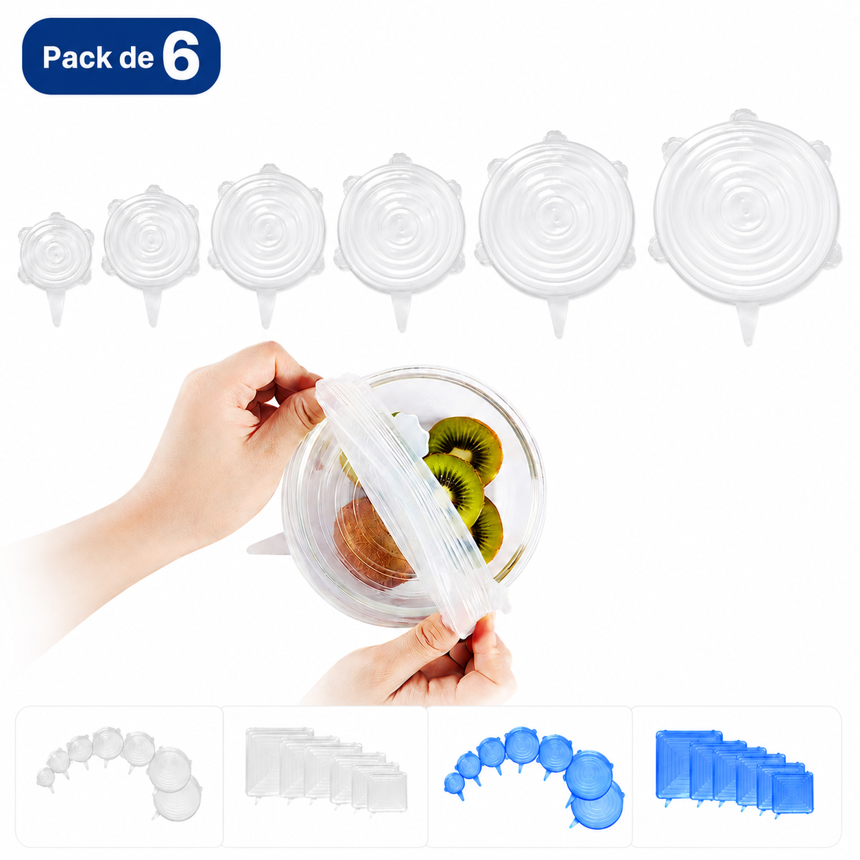 TAPATODO™ | PACK 6 TAPAS DE SILICONA