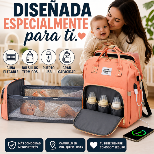 NidoBag™ | Mochila Cuna Maternal Todo en 1