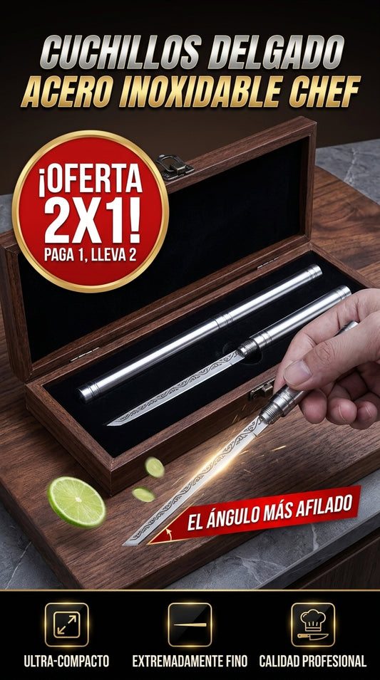 Cuchillo Delgado Acero Inoxidable Chef