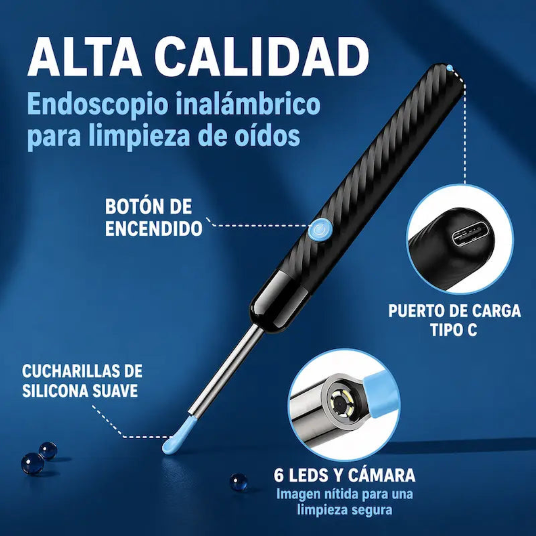 LIMPIADOR DE OIDOS CON CÁMARA HD