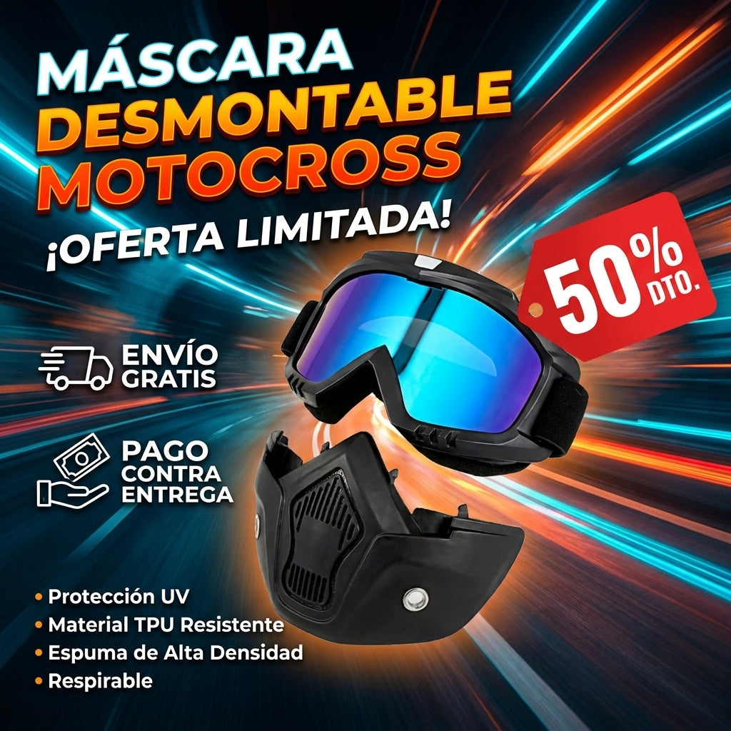 Mascara Careta Motocross Desmontable