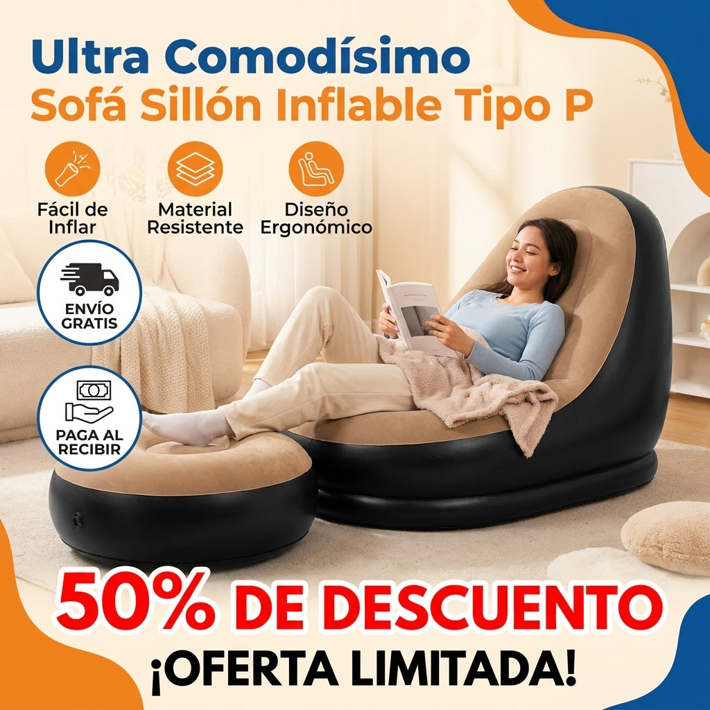 Sofa Sillon Inflable Ultra Comodo Tipo P