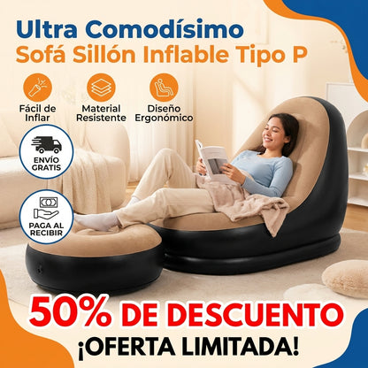 Sofa Sillon Inflable Ultra Comodo Tipo P