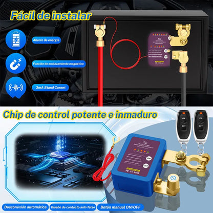 Interruptor de Apagado para Batería de Carro con Control Remoto OurSecurity®