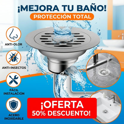 Coladera Bano Acero Inoxidable