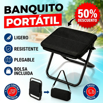Banquito De Bolsillo Plegable Y Portatil