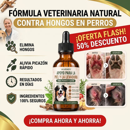 Fórmula Veterinaria Natural para Eliminar Hongos en Perros