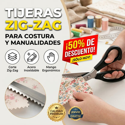 Tijeras de sastre para zigzag de acero inoxidable